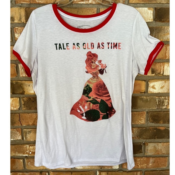 Disney A Tale as Old as Time Beauty and the Beast Women’s Short Sleeve Tee XL - Picture 1 of 4